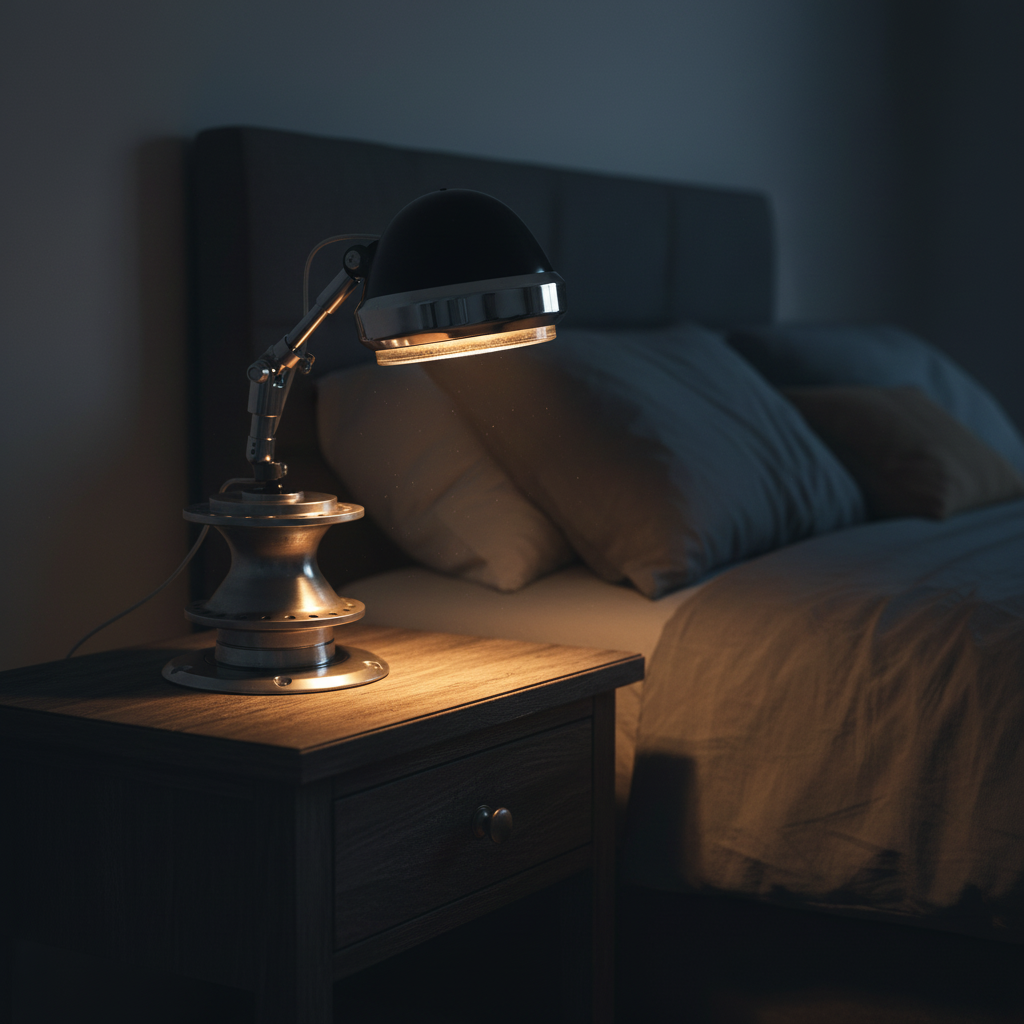 Lámpara cúpula negra - dormitorio